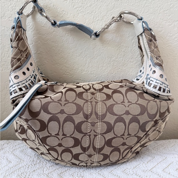 Coach Signature Brown and Cream Shoulder Bag and leather Hobo - Picture 1 of 7
